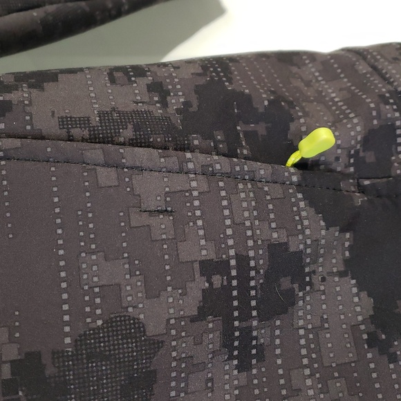 Children's Black and Gray Camo Jacket with Neon Accents - Picture 3 of 10